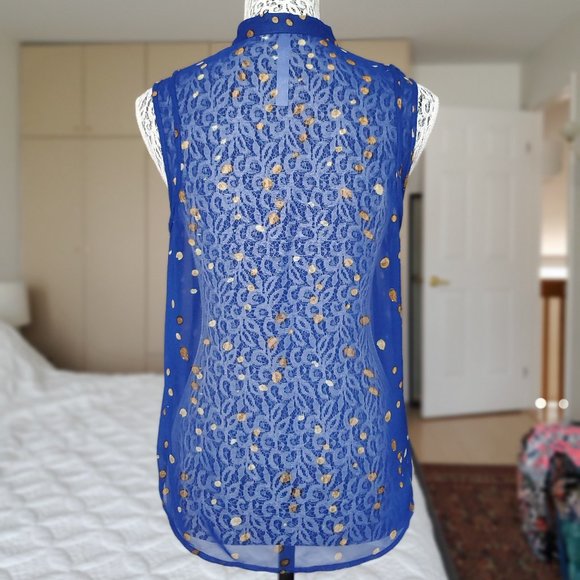 Kensie Sheer Sleeveless Top - Picture 2 of 7